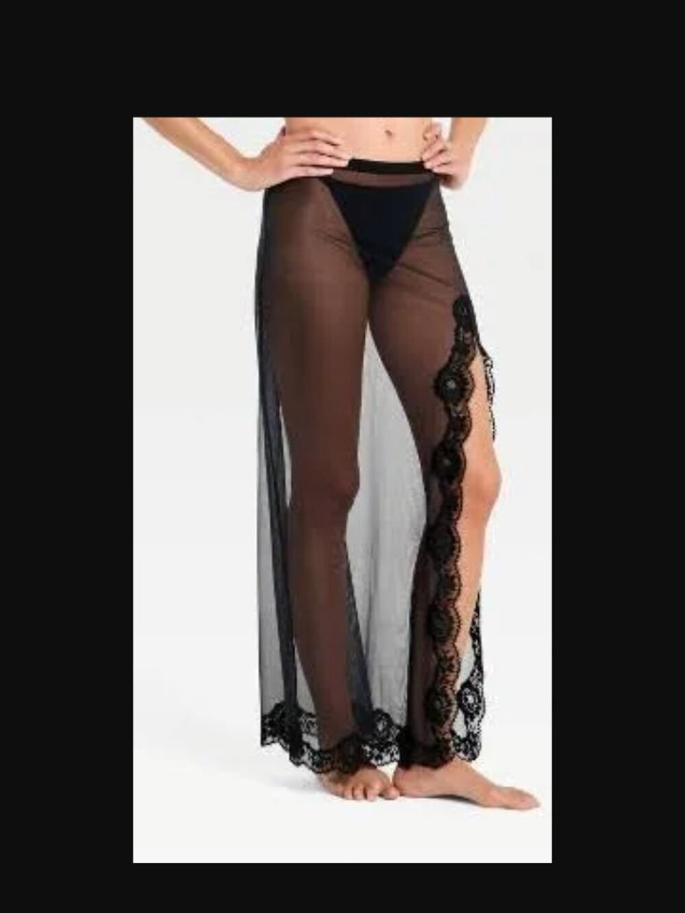 Auden Mesh and Lace Lingerie/Skirt, Size XL, NWT